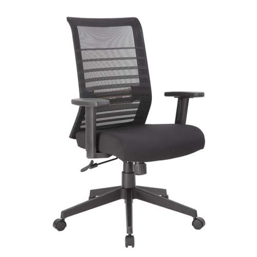 Boss Horizontal Mesh Back Task Chair with Synchro-Tilt Mechanism, Black